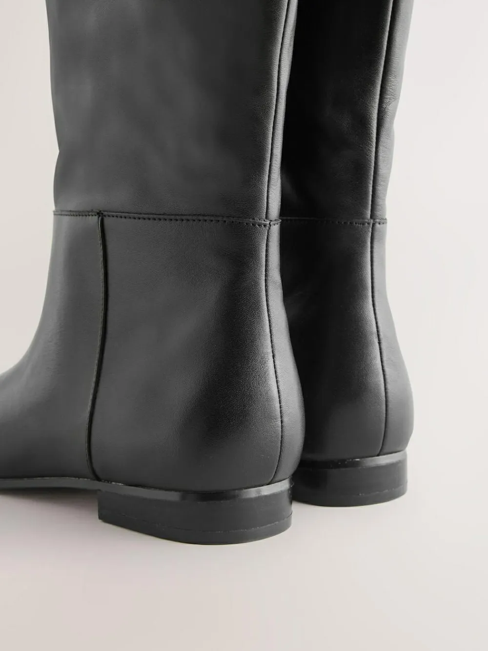 Sale Next Forever Comfort® Flat Chisel Toe Knee High Boots Black Leather
