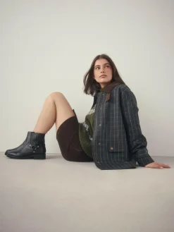 Clearance Next Black Leather Forever Comfort® Hardware Harness Chelsea Boots