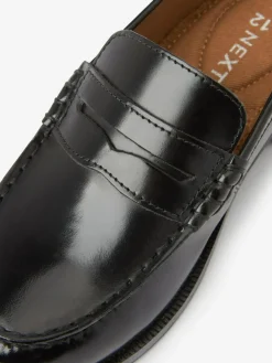 Next Black Leather Loafers^BOY School Shoes|Boys Shoes