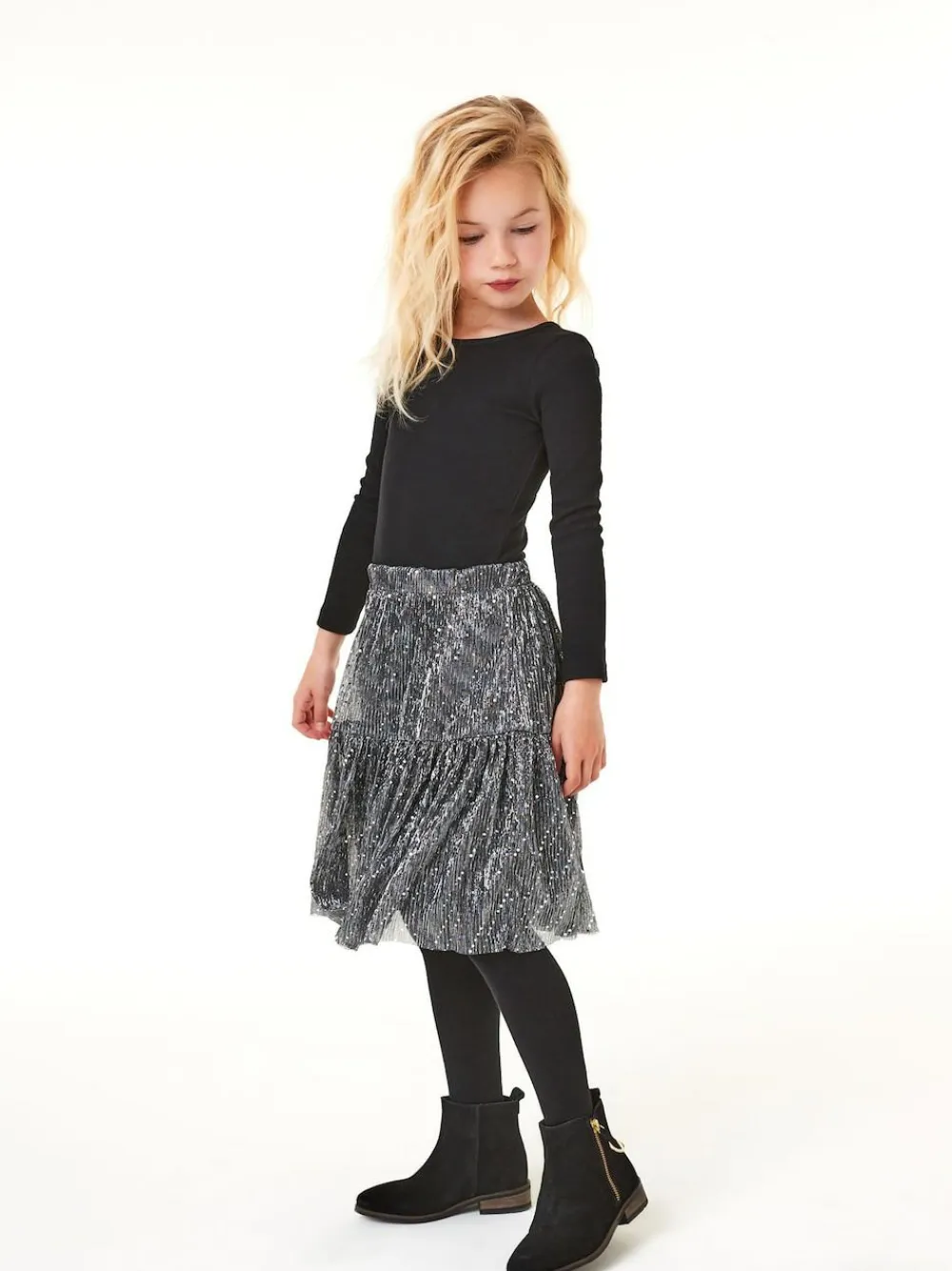 Next Black Long Sleeve Ribbed Top (3-16yrs)^ Nightwear|Tops
