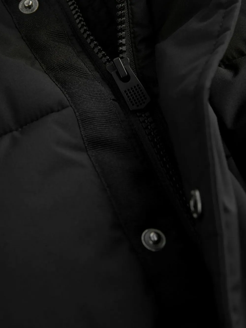 Next Black Longline Shower Resistant Padded Coat (3-17yrs)^BOY Coats & Jackets|Snowsuits & Coats