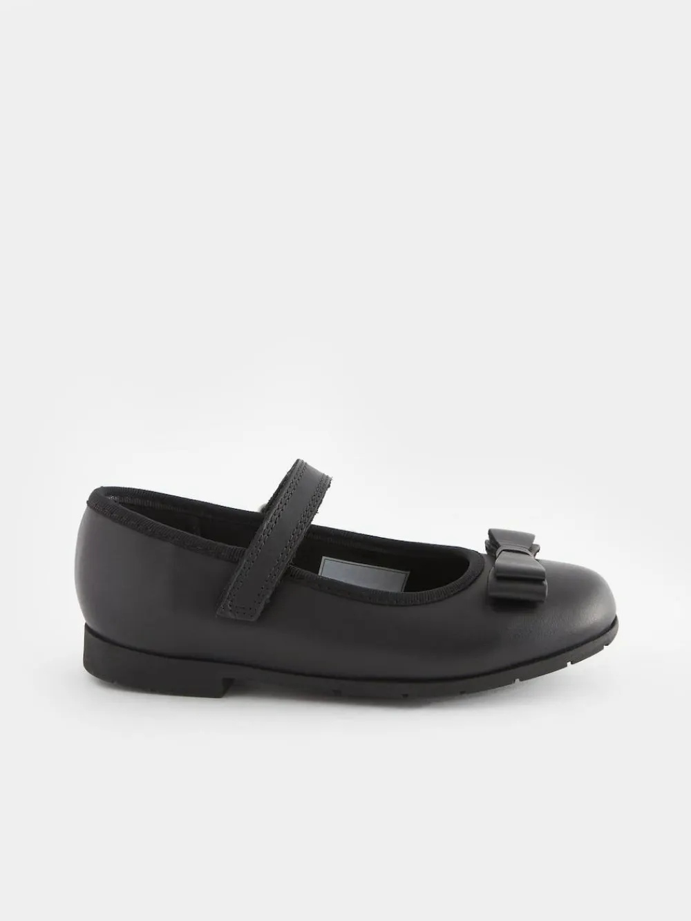 Discount Next Black Matt Standard Fit (F) School Leather Bow Mary Jane Shoes