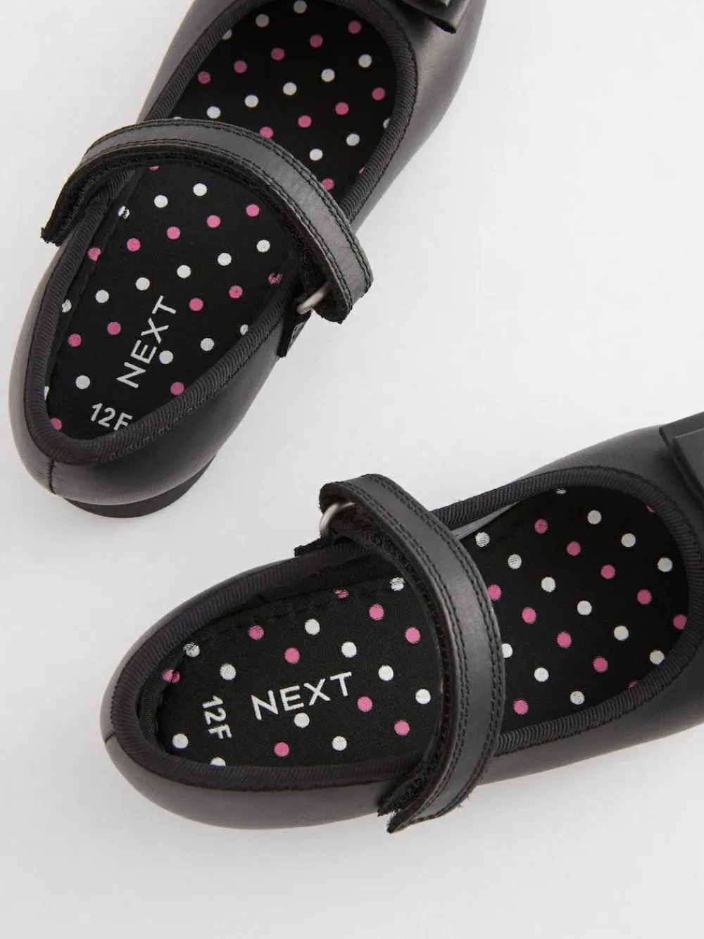 Discount Next Black Matt Standard Fit (F) School Leather Bow Mary Jane Shoes