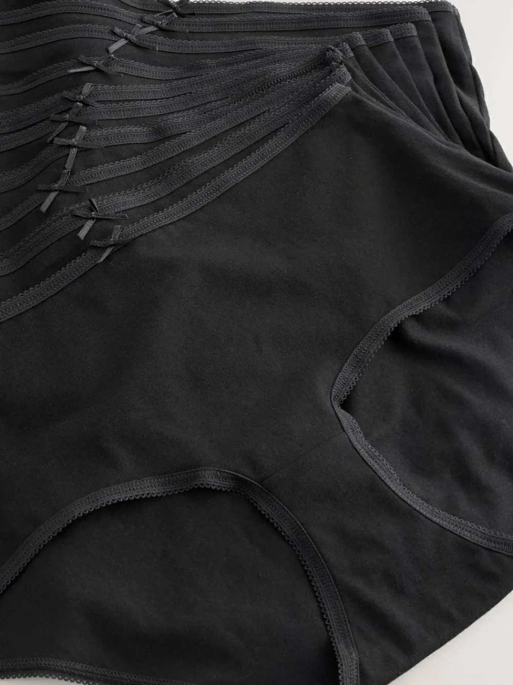 Next Black Midi Full Briefs Cotton Knickers 10 Pack^Women Panties|All Lingerie