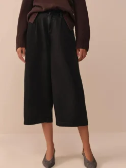 Best Next N.Premium High Rise Culotte Jeans Black