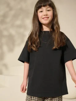 Online Next Oversized Heavyweight 100% Cotton T-Shirt (3-16yrs) Black