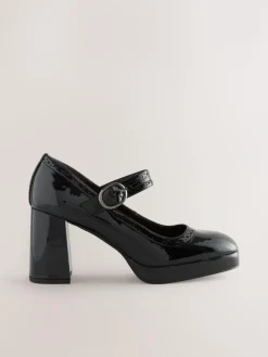 Next Forever Comfort® Brogue Mary Jane Platform Block Heels^Women Heels