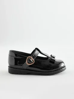 Next Standard Fit (F) School Junior Bow T-Bar Shoes^ Boots|Shoes