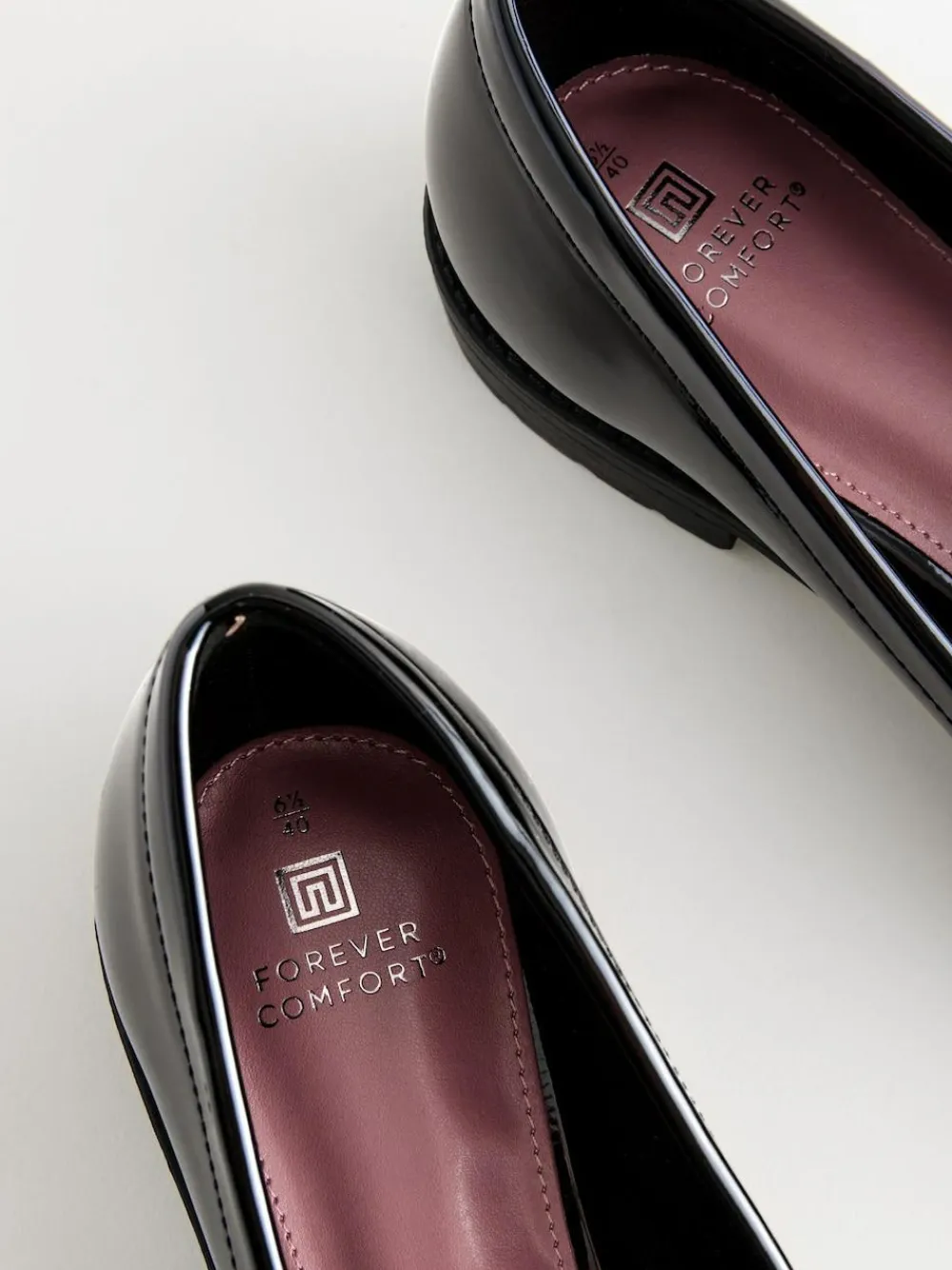 Discount Next Patent Tassel Hardware Detail Loafers Black