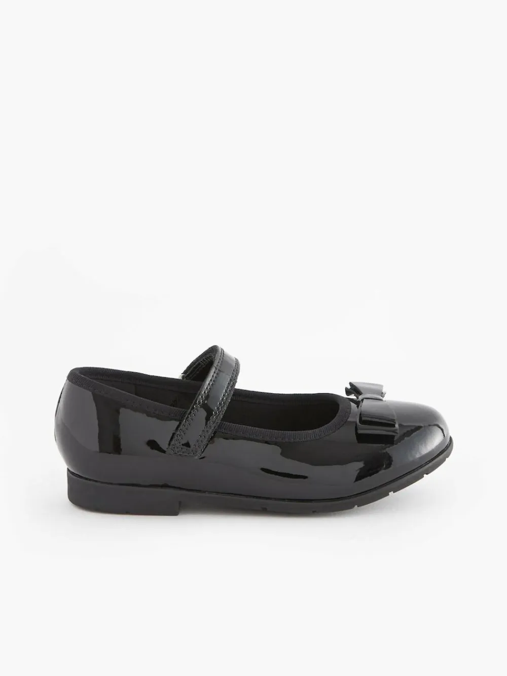Discount Next Black Patent Wide Fit (G) School Leather Bow Mary Jane Shoes