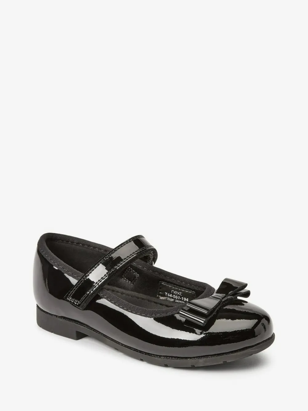 Discount Next Black Patent Wide Fit (G) School Leather Bow Mary Jane Shoes