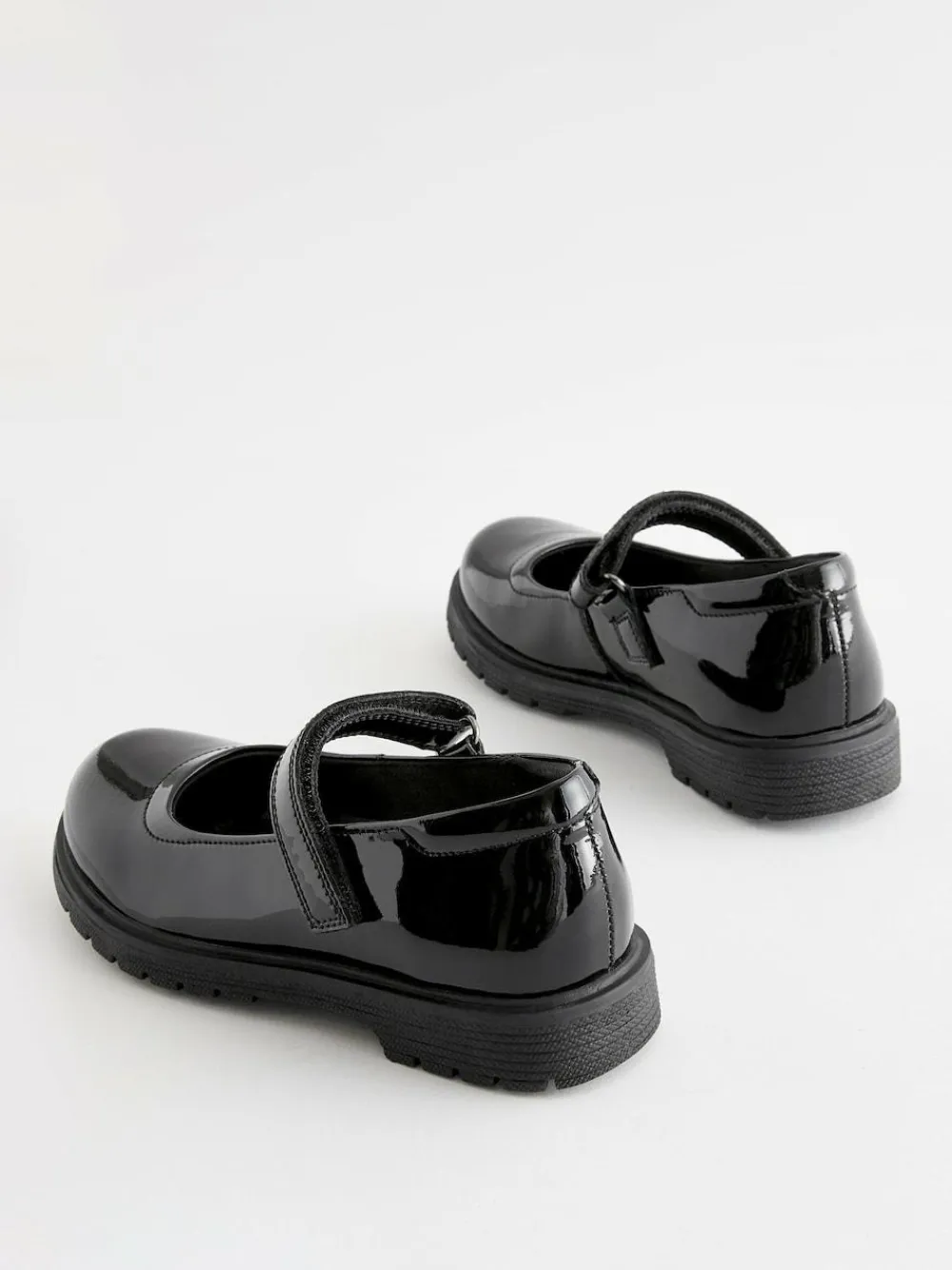Next Black Patent Wide Fit (G) School Leather Chunky Mary Jane Shoes^ Shoes