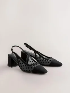 Next Forever Comfort® Square Toe Slingback Block Heels^Women Heels