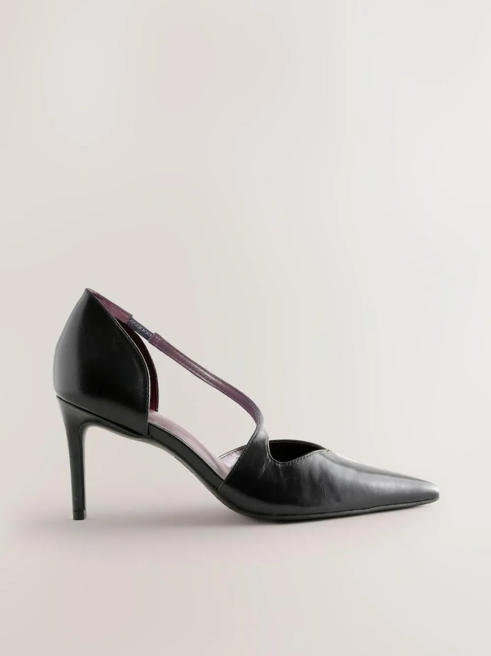 Next Premium Leather Asymmetric Court Heels^Women Heels