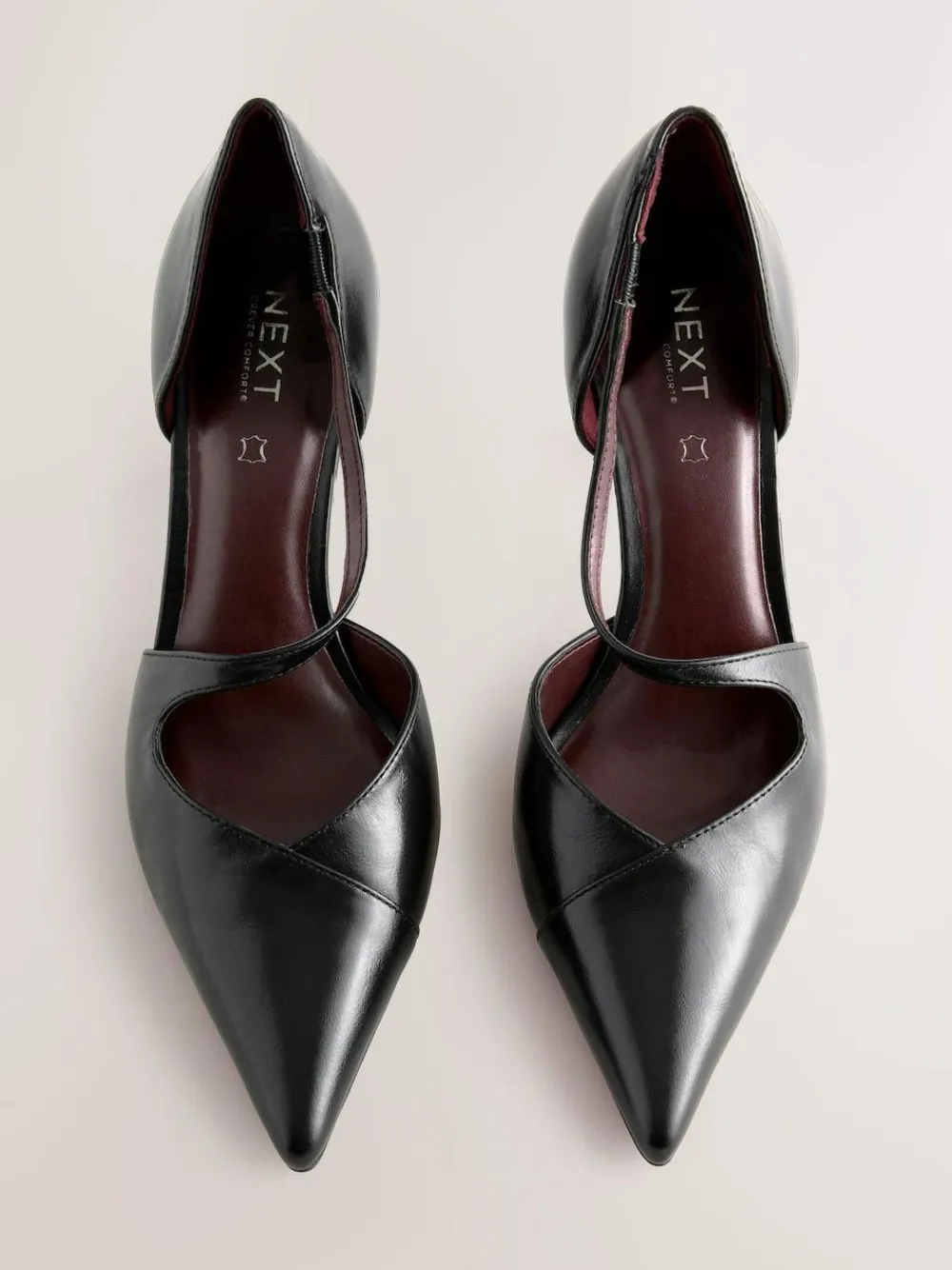 Next Premium Leather Asymmetric Court Heels^Women Heels