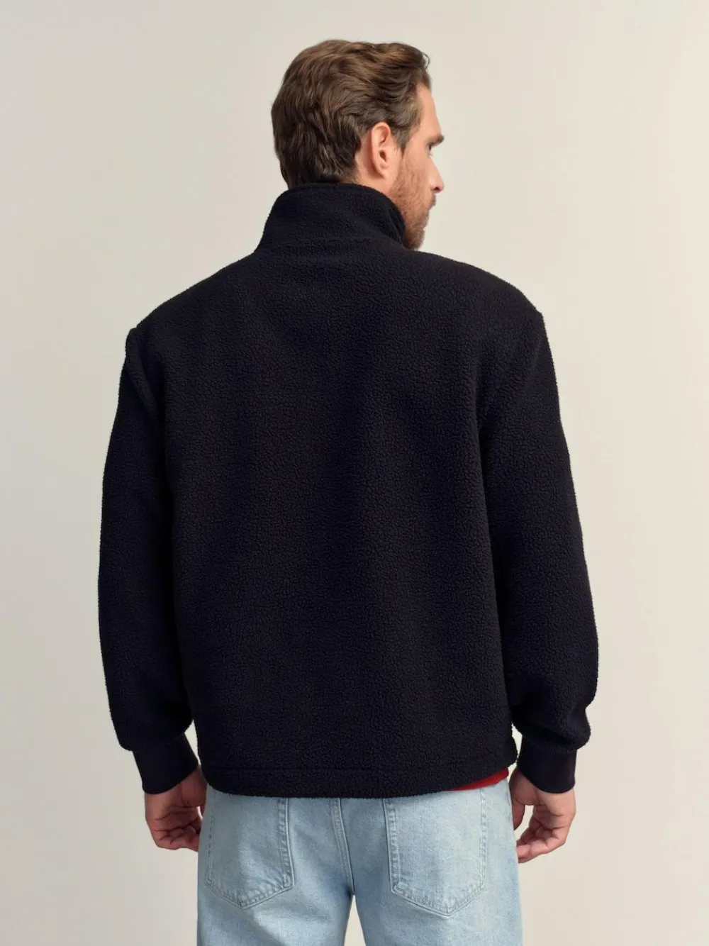 Best Next Quarter Zip Borg Fleece Black