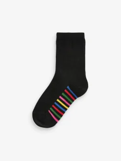 Next 5 Pack Cotton Rich Footbed Ankle School Socks^ Socks & Tights|Socks & Tights