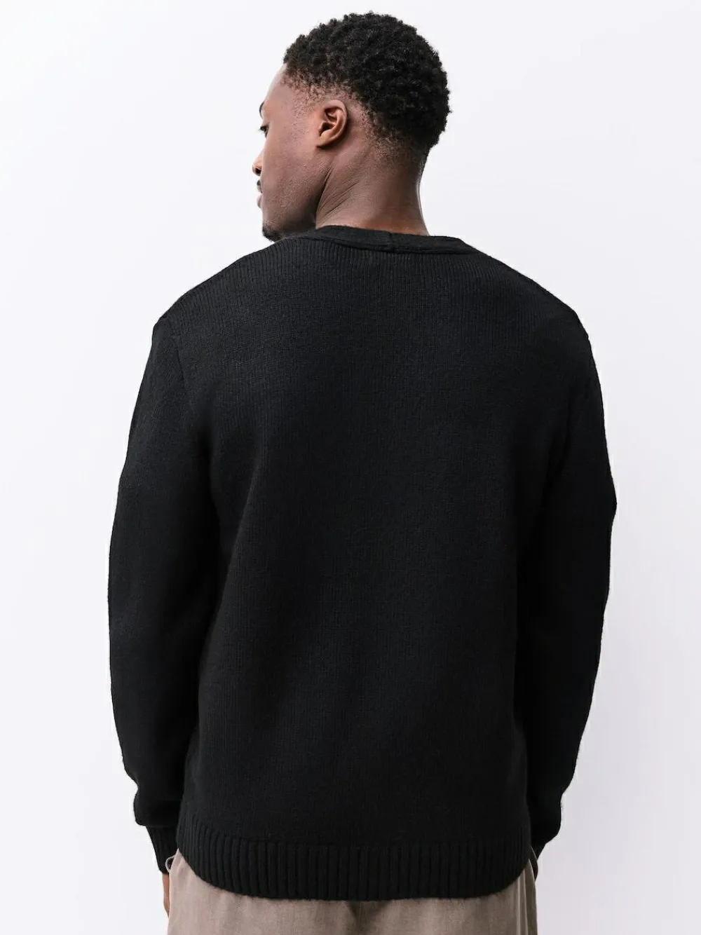 Sale Next Regular Fit Embroidered Chest Motif Cardigan Black