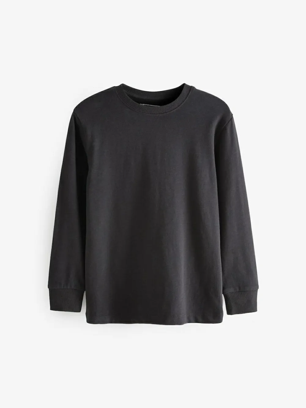 Best Next Black Regular Fit Long Sleeve Cosy T-Shirt (3-16yrs)