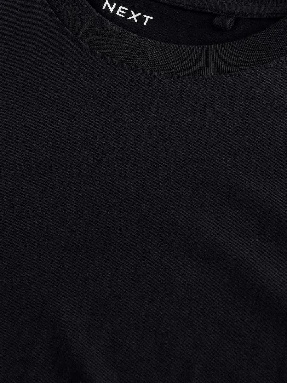 Next Black Regular Fit Long Sleeve Crew Neck T-Shirt^ Tops & T-Shirts|Nightwear