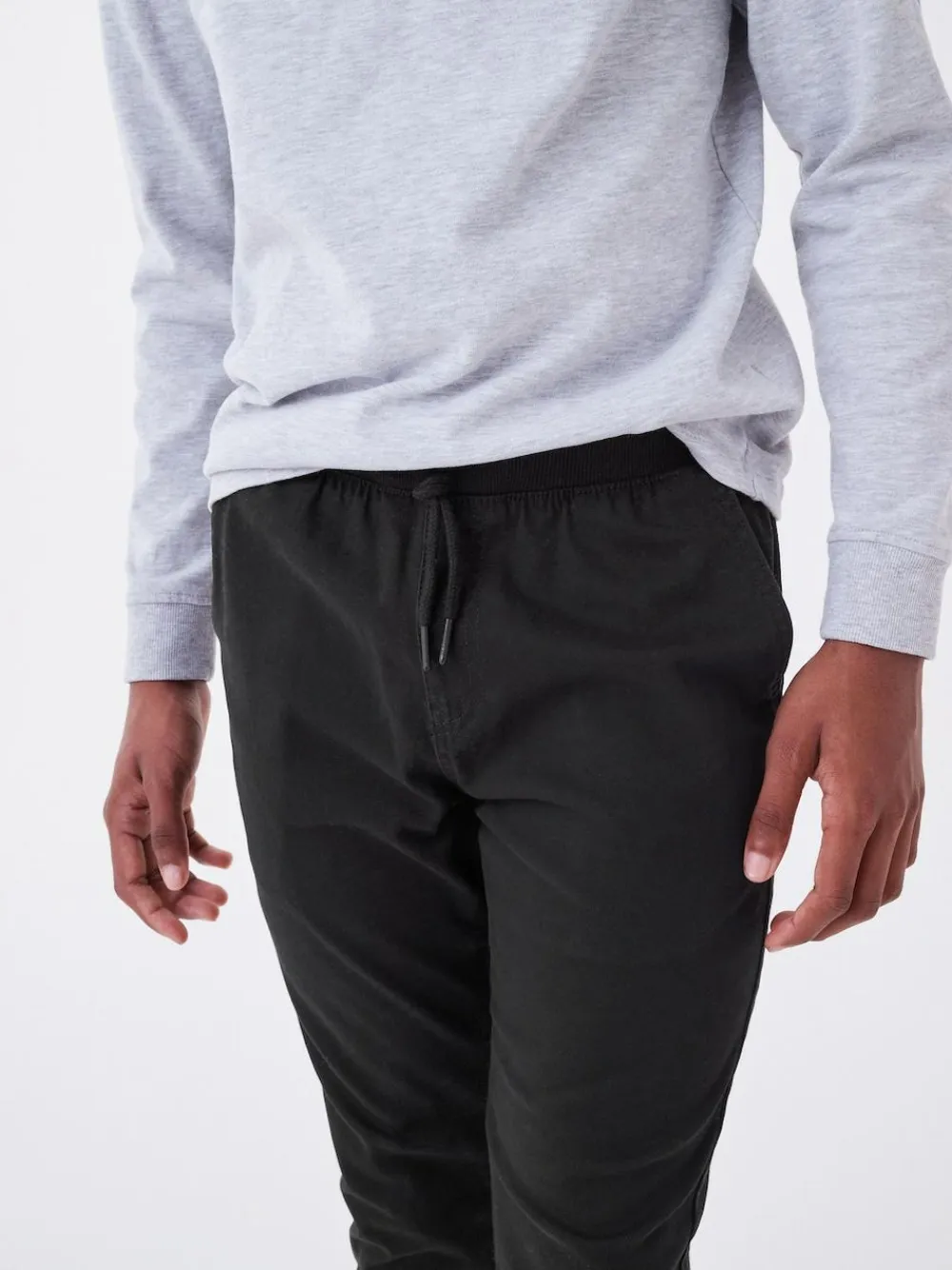 Next Regular Fit Rib Waist Pull-On Trousers (3-16yrs)^BOY Joggers|Pants & Chinos