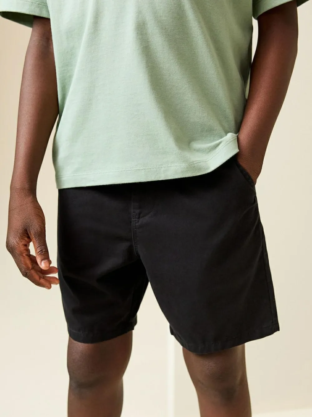 Next Black Regular Fit Shorts (3-16yrs)^BOY Shorts
