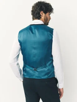New Next Regular Fit Waistcoat Black