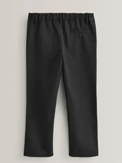 Best Next Regular Leg Pull On Waist School Trousers 2 Pack (3-17yrs) Black