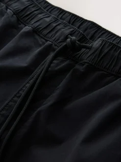 Clearance Next Regular Tapered Fit Cotton Stretch Cargo Trousers Black