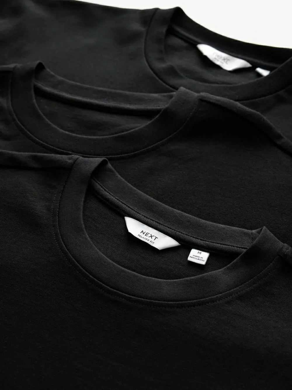 Next Black Relaxed Fit Heavyweight T-Shirts 3 Pack^ Nightwear|Tops & T-Shirts