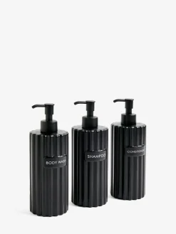 Outlet Next Rib Reusable Dispenser Bottles Black