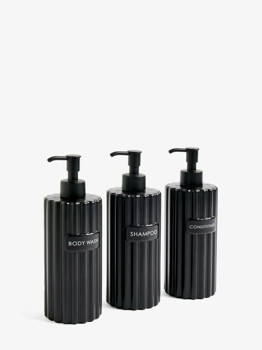 Outlet Next Rib Reusable Dispenser Bottles Black
