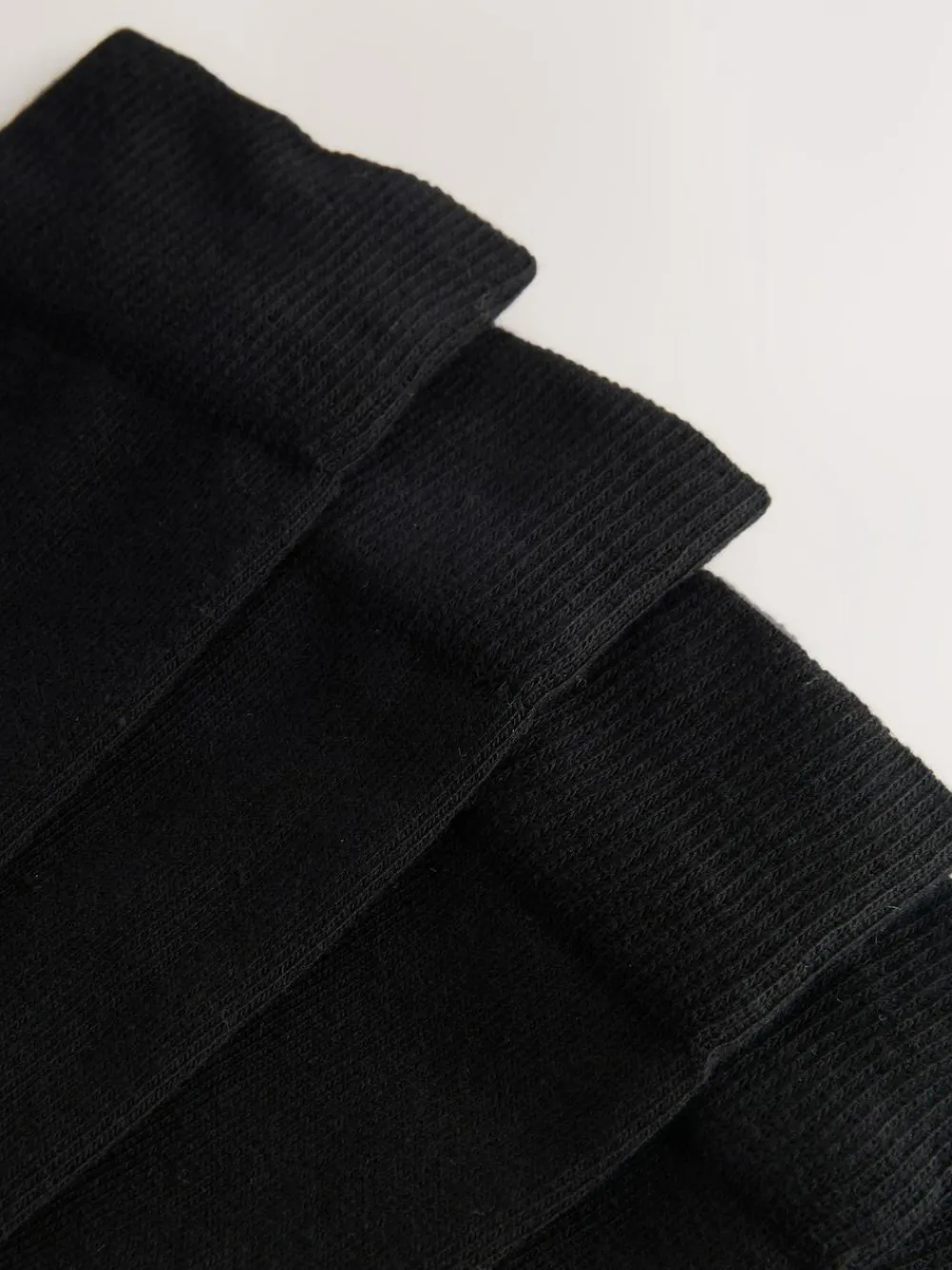 Next Black Rugby Stripe 7 Pack Mens Cotton Rich Socks