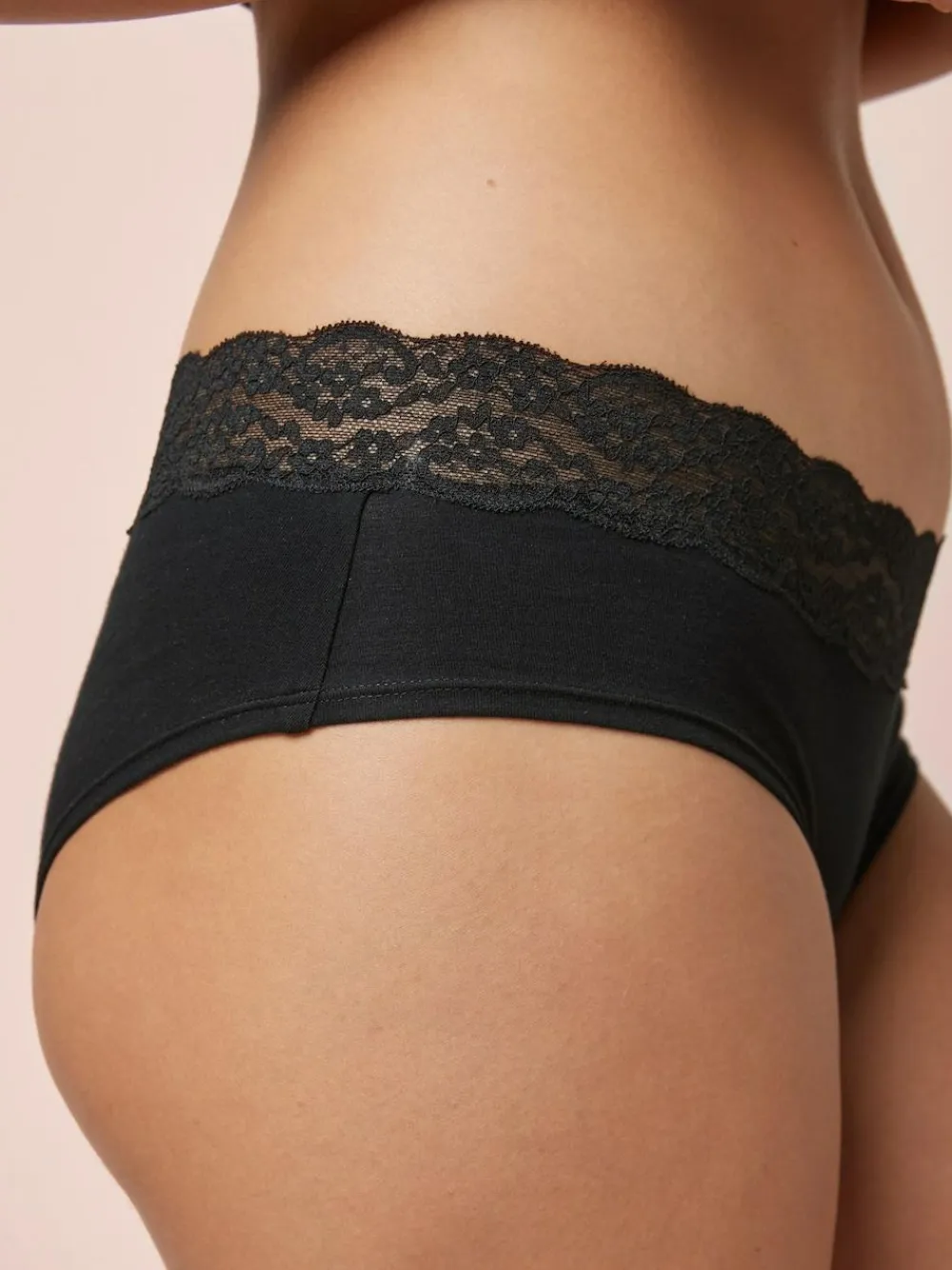 Sale Next Black Short Cotton Lace Knickers 4 Pack