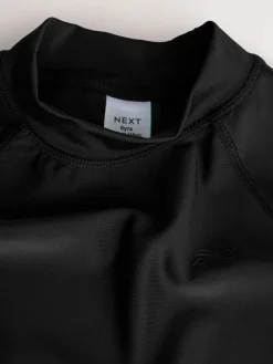Next Black Short Sleeve Rash Vest (1.5-16yrs)^BOY Swimwear