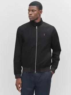 Hot Next Shower Resistant Check Lining Harrington Jacket Black