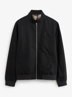 Hot Next Shower Resistant Check Lining Harrington Jacket Black