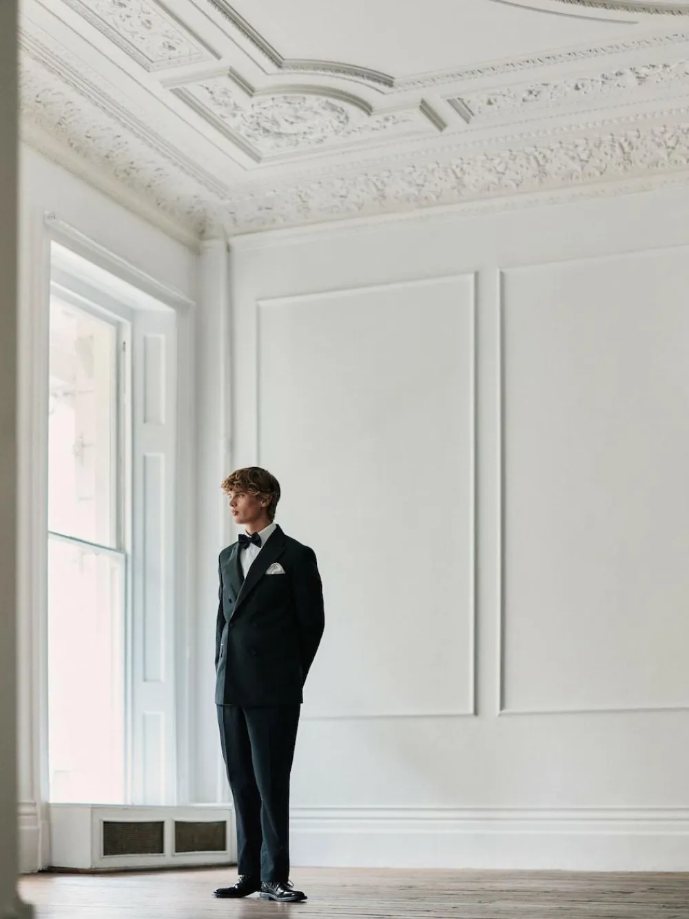 Discount Next Black Signature Nova Fides 100% Italian Wool Double Breasted Tuxedo Suit Jacket