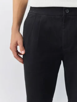 Next Slim Fit Pleated Stretch Chinos Trousers With Elasticated Waist^ Pants & Chinos