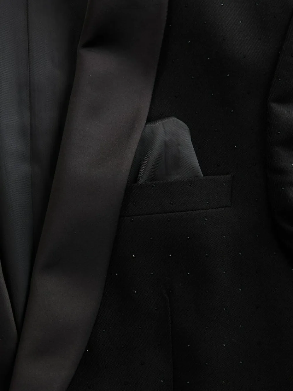 Discount Next Black Slim Fit Sequin Tuxedo Suit Jacket