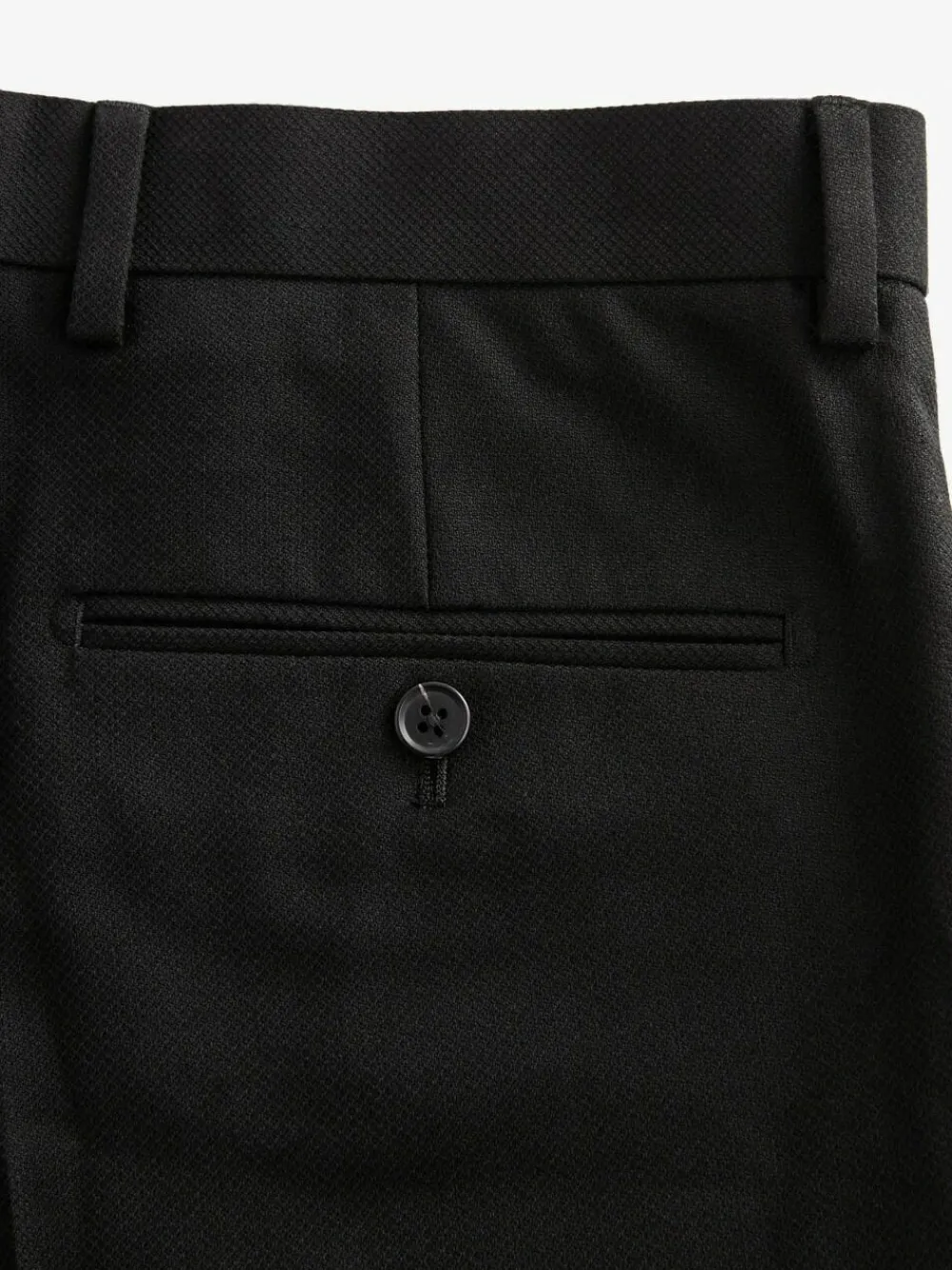 Hot Next Black Slim Fit Textured Suit Trousers