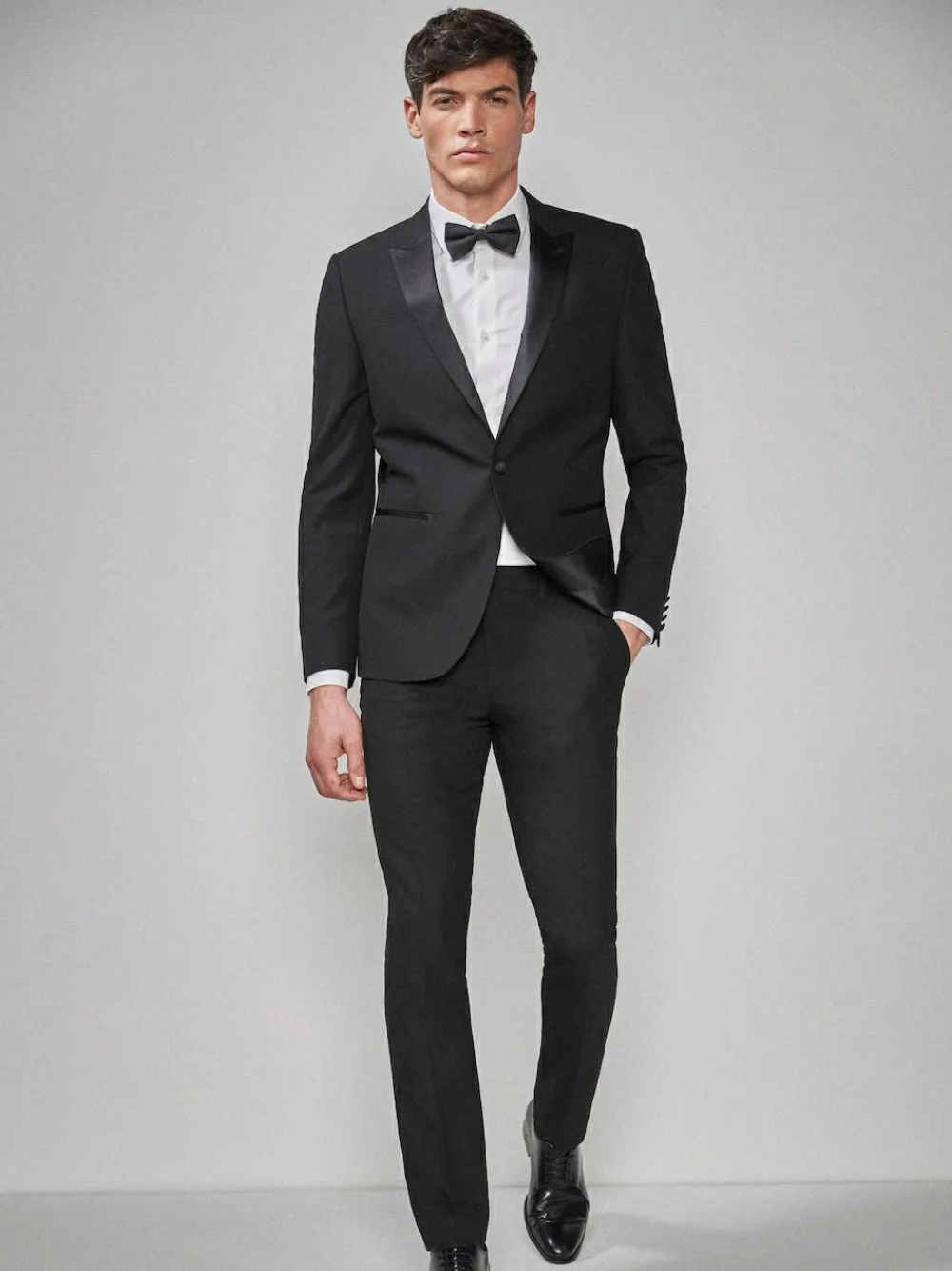 Best Next Slim Fit Tuxedo Suit Jacket Black