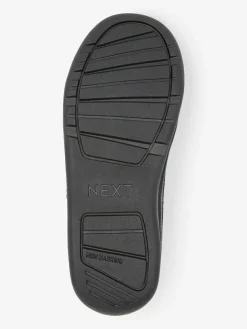 Sale Next Black Standard Fit (F) Elastic Lace School Trainers