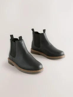 Hot Next Standard Fit (F) Leather Chelsea Boots Black