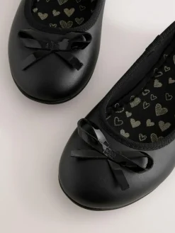 Next Standard Fit (F) Leather Ballerina School Shoes^ Shoes