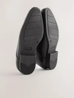 Next Black Standard Fit (F) School Leather Lace Up Shoes^BOY School Shoes|Boys Shoes