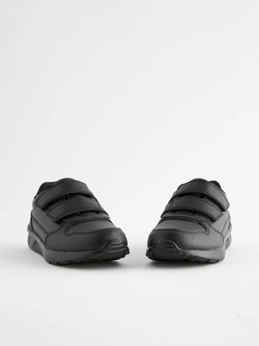 Best Next Black Standard Fit (F) Touch Fastening Leather School Shoes