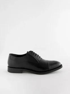 Next Black Standard Fit Leather Oxford Toecap Shoes^ Occasionwear|Shoes