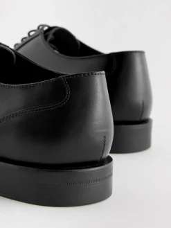Next Black Standard Fit Leather Oxford Toecap Shoes^ Occasionwear|Shoes