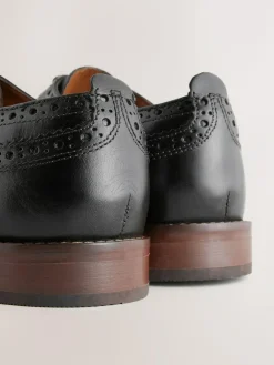 Next Standard Fit Leather Contrast Sole Brogue Shoes^ Shoes|Occasionwear